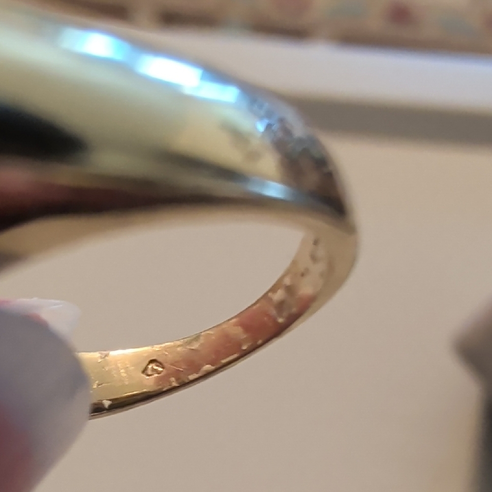 Gold Ring with Blue Oval Gemstone - Women's Jewelry - Picture 3 of 6